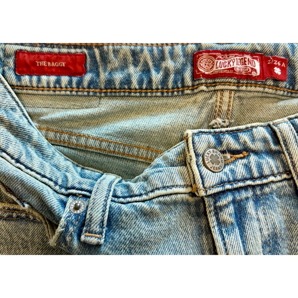 Lucky Brand NWOT Boho Floral Embroidered Baggy Wide Leg Jeans 2/26 - Picture 7 of 8